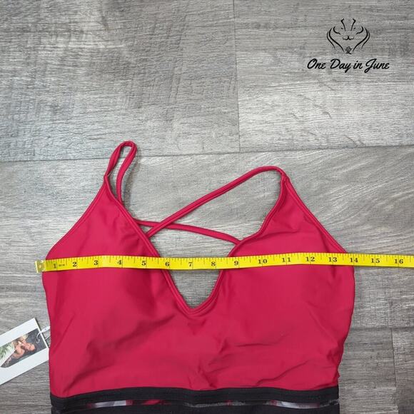 Cillet V Neck Mesh One Piece Swimsuit Size L - Picture 3 of 5